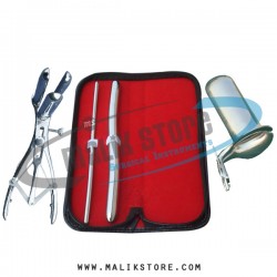 Hegar uterine dilator set 2pieces 5-6, 13-14, mathieu speculum, collin large